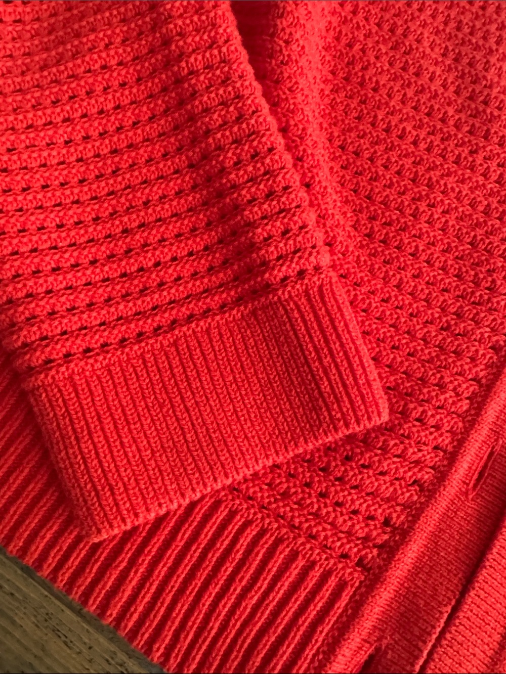 LOFT Red Button-Front Knit Cardigan - Picture 5 of 6